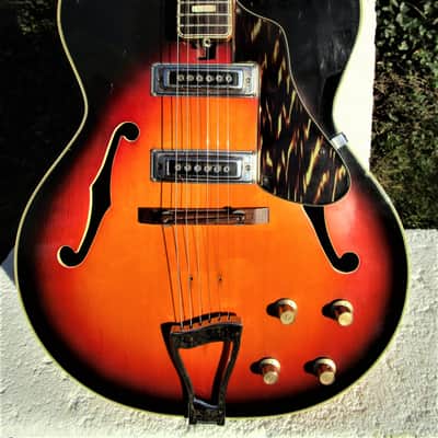 Kawai Jazz Guitar, 1960', Japan, 17" Body, 2 Pu. Sunburst Finish image 3