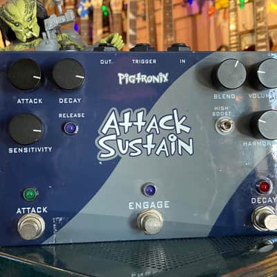 Pigtronix Attack Sustain Compressor (Boss Slow Gear effect too!) 2010s? - Blue image 2