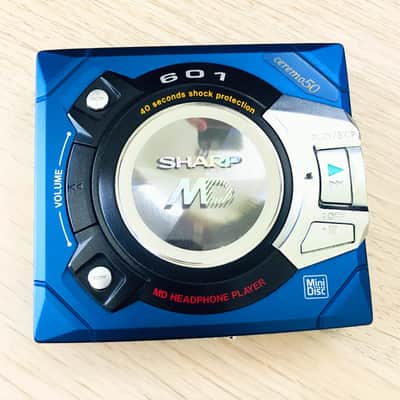 [RARE] SHARP MD-ST601-A MD Walkman MiniDisc Player, NM Blue ! Working  ! image 2
