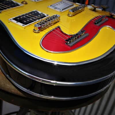 El Daga Lightshow Doubleneck 2000 Custom, Robelli. Art Collection Guitar. Only one. Unique. Rare. image 20