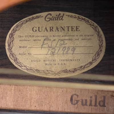Guild F-512 Acoustic 12 String - 1975 - Natural - Original Case image 10