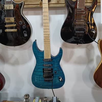 ESP LTD MH-203 QM 2018 - 2020 - See Thru Blue image 1