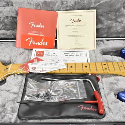 Fender American Ultra Stratocaster with Maple Fretboard Cobra Blue image 18