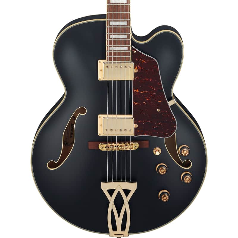 Ibanez AF75GBFK Artcore Semihollow Electric Guitar in Flat Black image 1