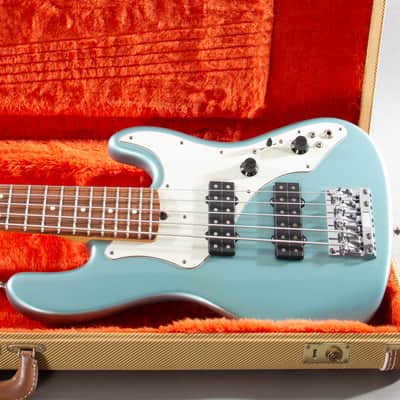 1997 Fender Roscoe Beck V 5-String Bass Teal Green Metallic OHSC image 1