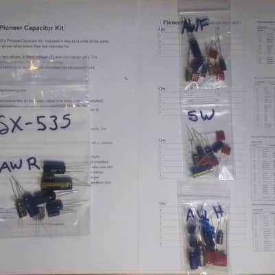 Pioneer CT-91A Cassette Deck Capacitor Kit. Quality Parts, Great Price image 1