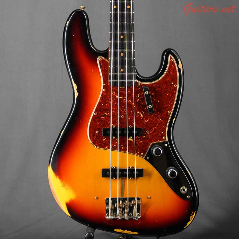 Fender Custom Shop '62 Jazz Bass Relic Reissue - 3 Color Sunburst image 1