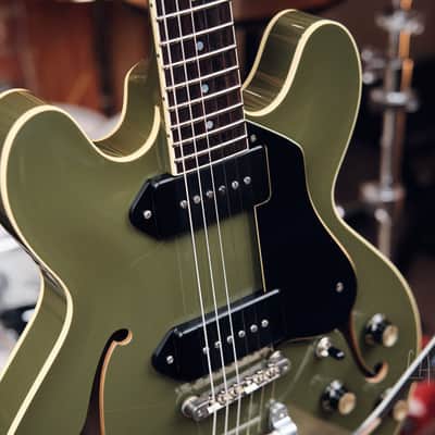 Collings I-30 LC Electric Guitar in Aged Olive Drab Green image 4