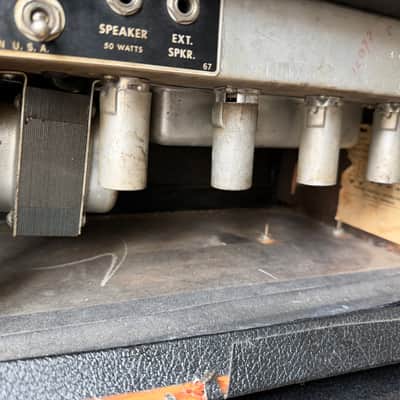 Fender Bassman "Drip Edge" 2-Channel 50-Watt Guitar Amp Head 1968 - 1969 - Silverface image 5