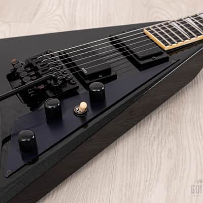 1991 Grover Jackson Randy Rhoads Custom V Metallic Black w/ EMGs, Case image 6
