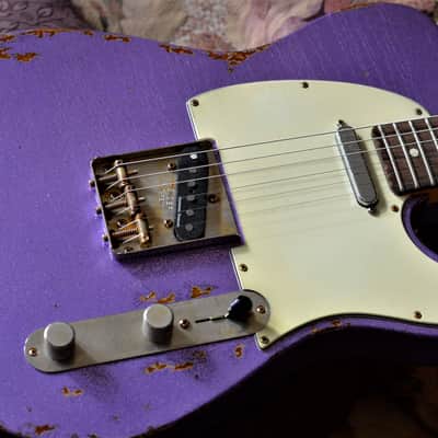 Fender Telecaster American Performer Relic 2019 Lavander Purple Sparkle Duncan Tele Stack image 1