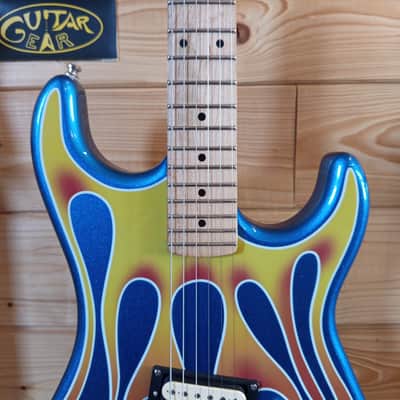 KRAMER Baretta "Hot Rod" Blue Sparkle with Flames image 2