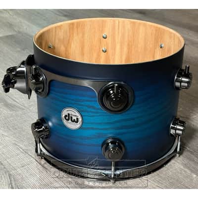 DW Collectors Pure Oak 5pc Drum Set Regal Blue to Candy Black Burst w/Black Nickel Hw image 6