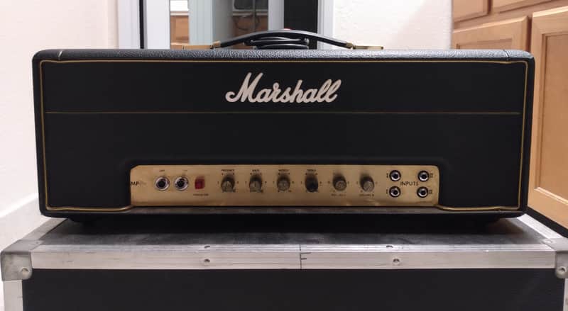 Red Rhodes modded '74 Marshall 50 watt JMP Bass/Lead Head EL 34s image 1