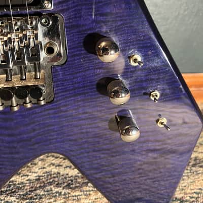 B.C. Rich NJ Warlock 1990s - Blue with upgrades image 5
