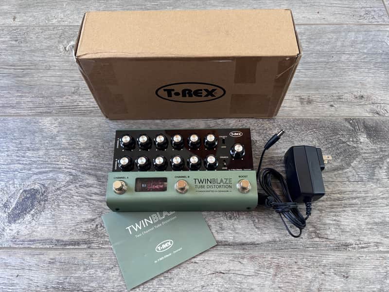 T-Rex Twin Blaze Tube Distortion 2025 - Present - Green Handmade In Denmark Twinblaze image 1