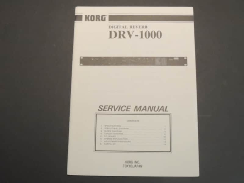Korg DRV-1000 Service Manual [Three Wave Music] image 1