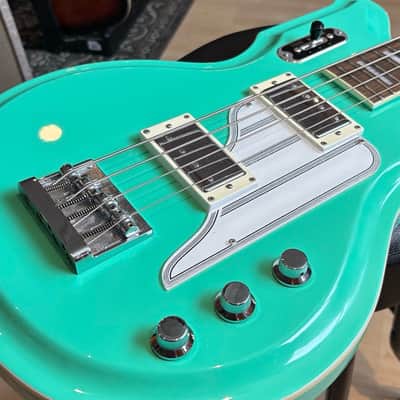 Eastwood - Airline Map Bass Long Scale - Rosewood - Seafoam Green (No Case Or Bag) - USED image 12