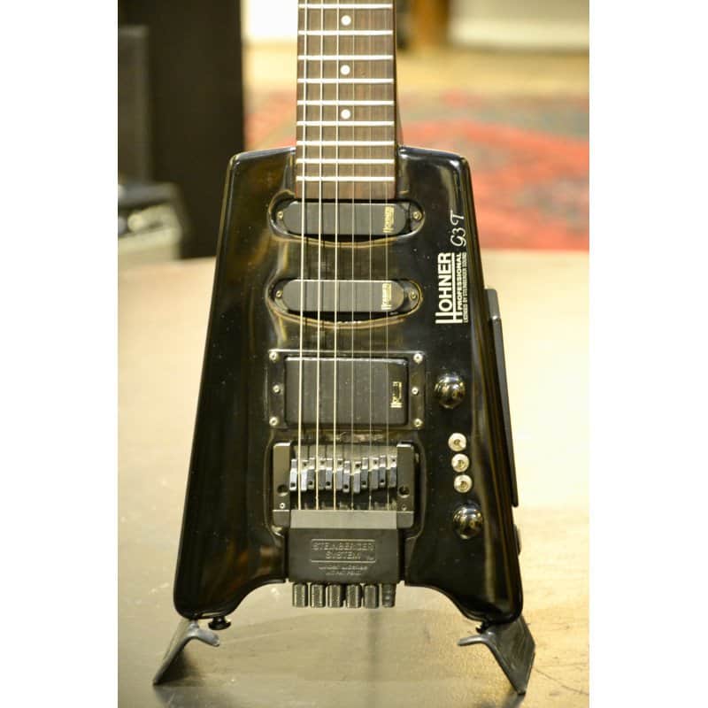 1980s Hohner G3T Professional Headless Electric Guitar black image 1