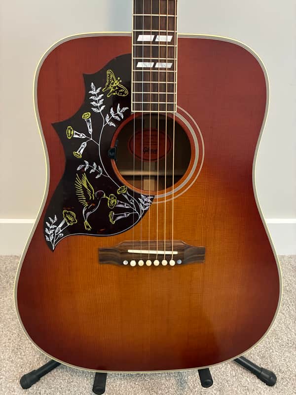 Left Handed Gibson Custom Shop Historic 1960 Hummingbird with  Electric Pickup - 2024 - Heritage Cherry Sunburst