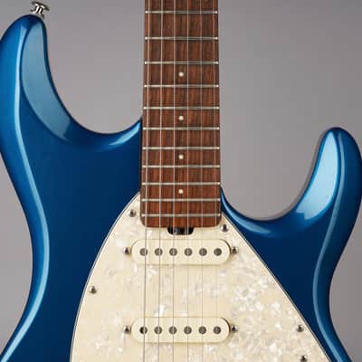 Ernie Ball Music Man USA Silhouette Special SSS Hardtail - 2000 - Blue Pearl image 4