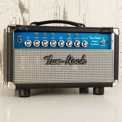 Two-Rock Studio Overdrive 35W Head - Silver Chassis Black Tolex w/Blue Smoke Cloth image 3