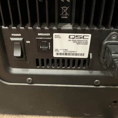 USED QSC HPR 122i 12" 2-Way Active Powered PA DJ Speakers w/ Covers, Stand, Power Supply 2 of 2 image 4