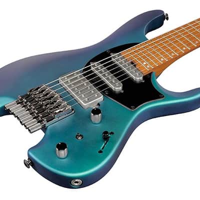 Ibanez Q547 7-string Electric Guitar - Blue Chameleon Metallic Matte image 4