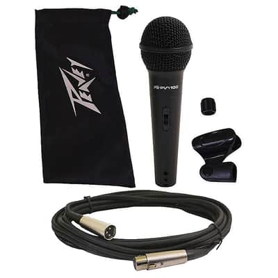 Peavey PVi 100 Dynamic Cardioid Microphone with Clip, 20ft XLR Cable and Bag image 1