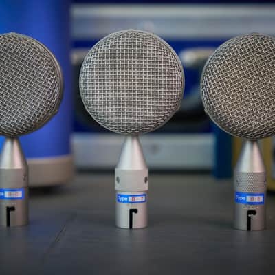 Rare Vintage Early Blue Bottle Tube Condenser Microphone Set image 11