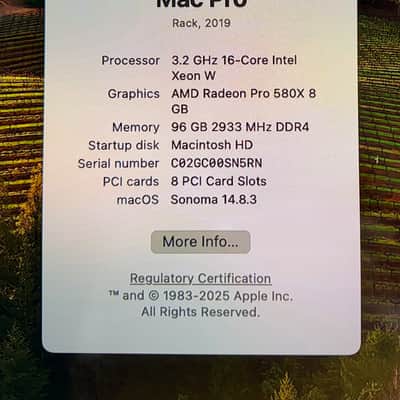 Apple Mac Pro Rack 2019, 96Gb, 2TB Internal SSD, Rack Rails image 13