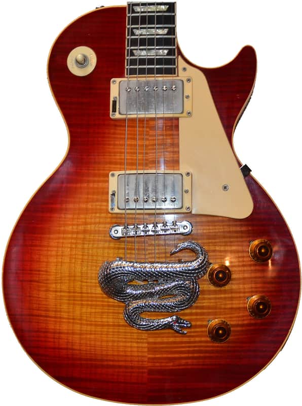 Gibson Tailpiece bridge custom made Snake Chrome image 1