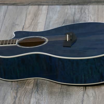 Super Clean! Taylor 614ce 2003 Koi Blue Limited Edition 5A Quilt + OHSC and candy image 5