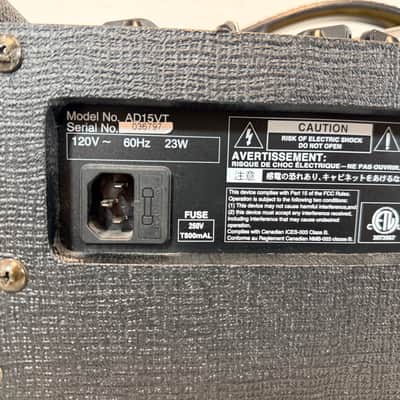 Vox Valvetronix AD15VT 15W 1x8 Modeling Guitar Combo Amp 2004-2008 image 10