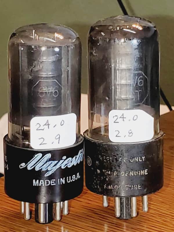 6V6GT GE Matched Pair MaxiMatcher2 tested (2)tube lot image 1