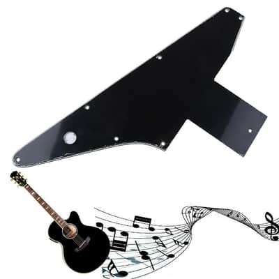OEM 3 Ply Guitar Pickguard Pick Guard 2023 - Black Gloss Plastic image 2