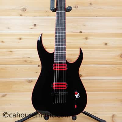 Schecter Sunset-7 Red Dawn - Gloss Black image 10