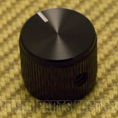 K-HIFI-B HI-FI Style Black Anodized Aluminum Grip Knob 1/4" Shaft Guitar/Bass