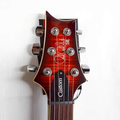 PRS SE Custom 24 Semi-Hollow Piezo - Orange Tiger Smokeburst image 8