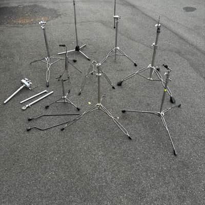 Mixed Drum Hardware Lot Parts Cymbal Stand Bases Double Tom Mount L-Rods SP image 2