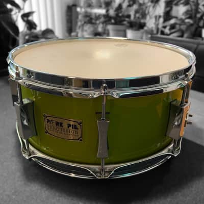 Pork Pie 6 x 13-Inch Maple Snare in Kermit The Frog Green Lacquer (2000) image 9