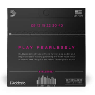 D'Addario NYXL0940 Nickel Wound Electric Guitar Strings Super Light Balanced Tension 9-40 image 2