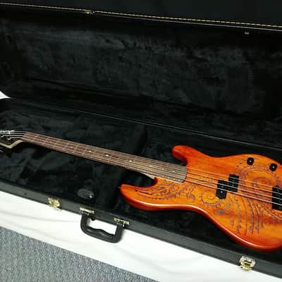 LUNA Tattoo 34" long scale 4-string BASS guitar w/ Case NEW TAT 34 - Laser Etch image 1