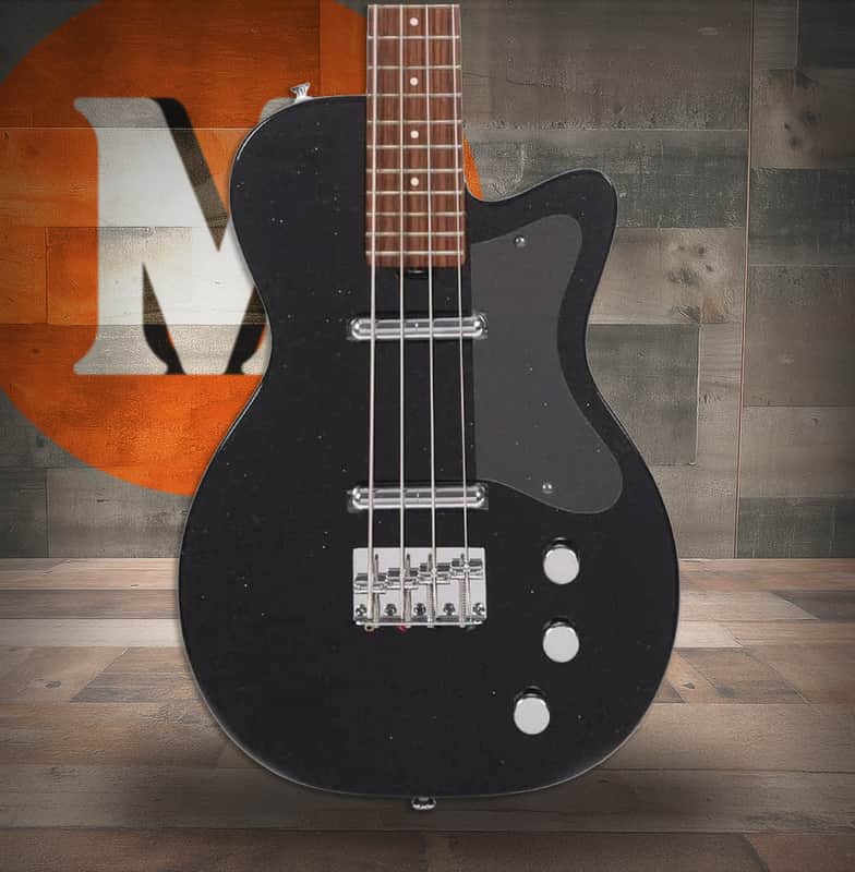 Silvertone Short Scale Bass Lipstick Pickups  24 Fret - Black Silver Flake (1444BSF) image 1