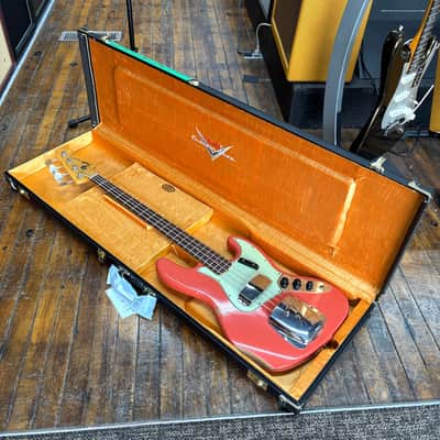 Fender Custom Shop Limited Edition 1964 Jazz Bass Relic Aged Tahitian Coral w/Hard Case image 9