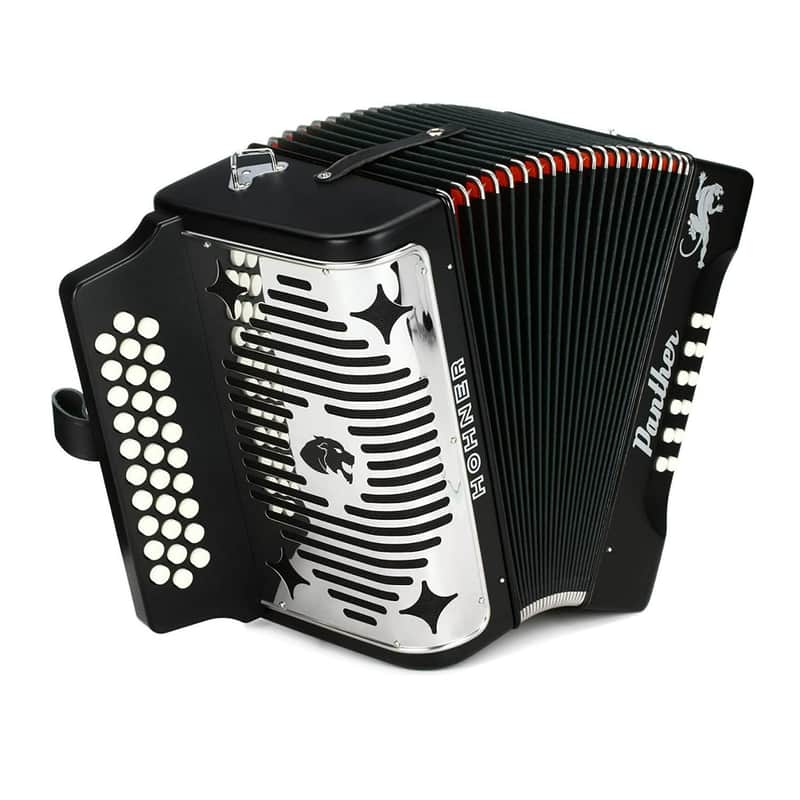 Hohner Accordions Panther 3-Row Diatonic Accordion (Black) image 1