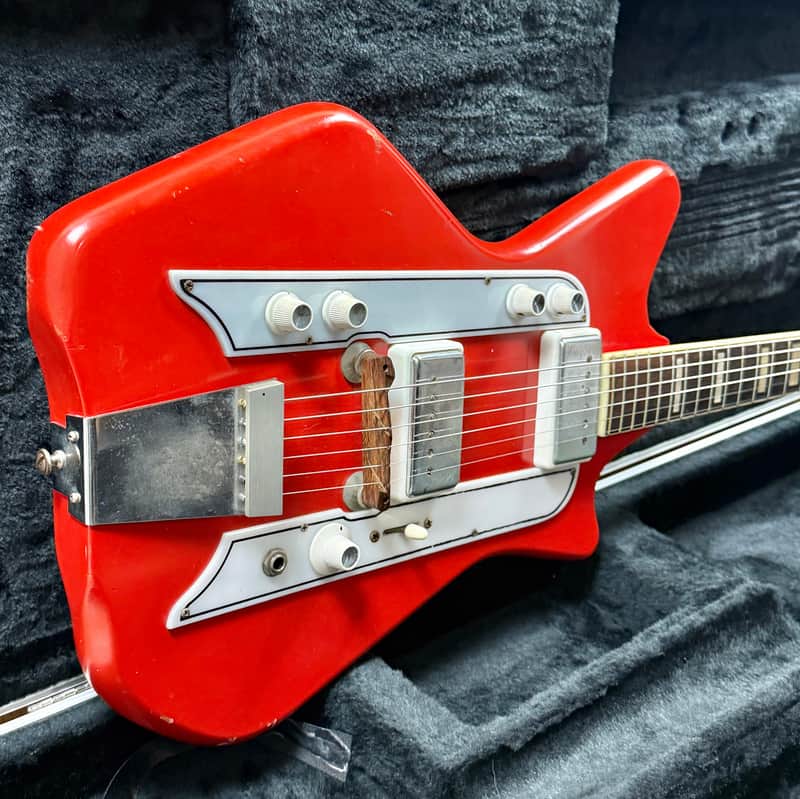 Airline JB Hutto Wood Body Valco Supro 1960s - Red image 1