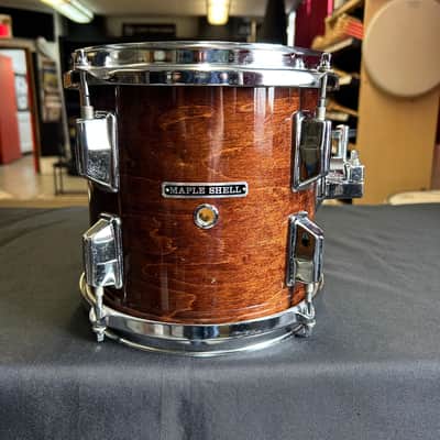 Pearl 1980s M Series 8 x 8 Maple Mounted Rack Tom Drum  - Walnut Lacquer Made in Japan image 3
