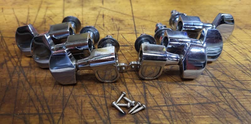 Vintage Schaller West Germany 3 x 3 Electric Guitar Tuners Chrome #2 image 1