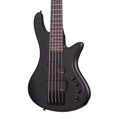 Schecter Stiletto Stealth-5 5-String Bass Guitar - Satin Black image 1